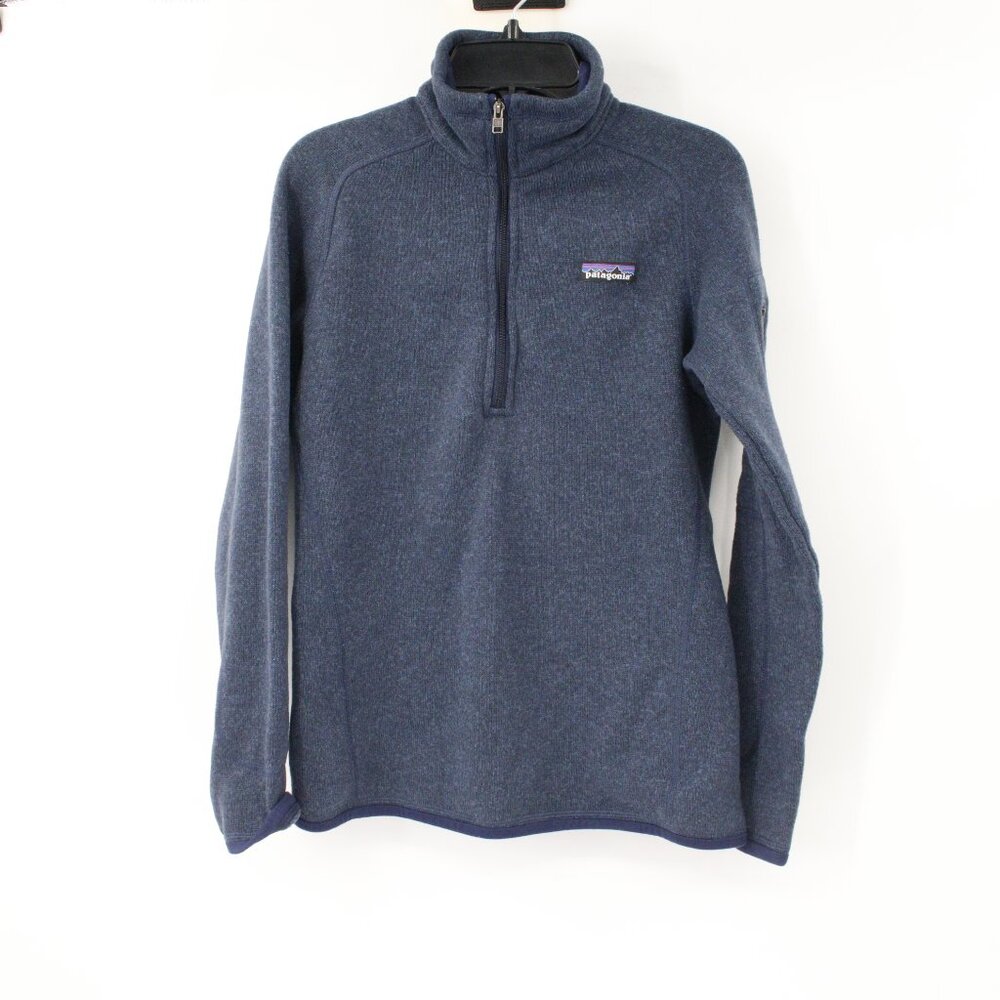 patagonia better sweater Women's XS 1/4 zip fleece blue long sleeve pullover